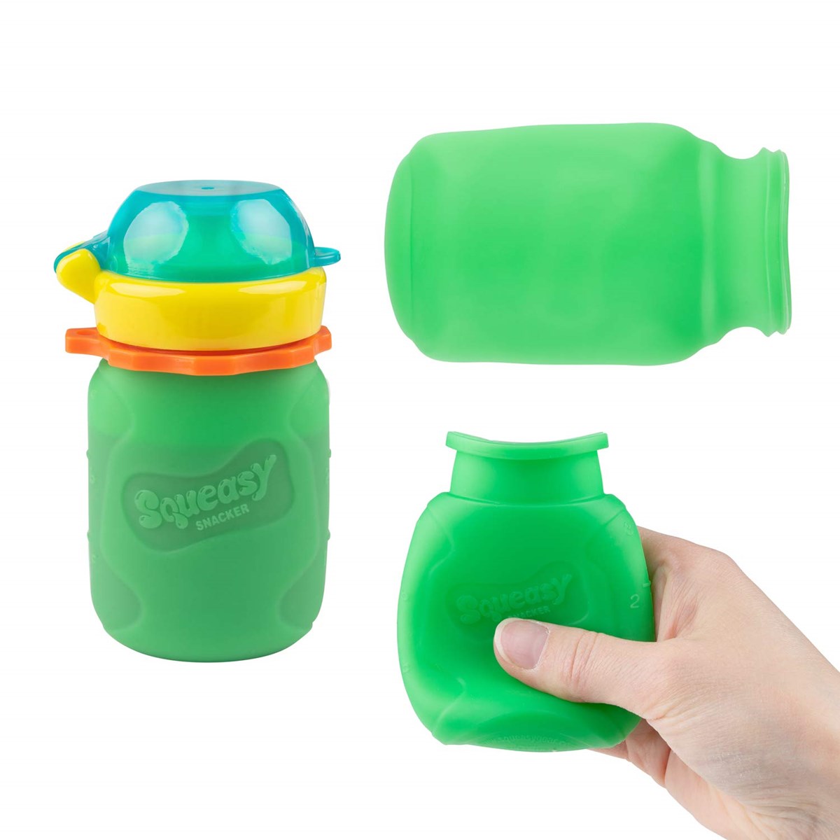 Squeasy Snacker drikkeflaske/klemmepose 104 ml green